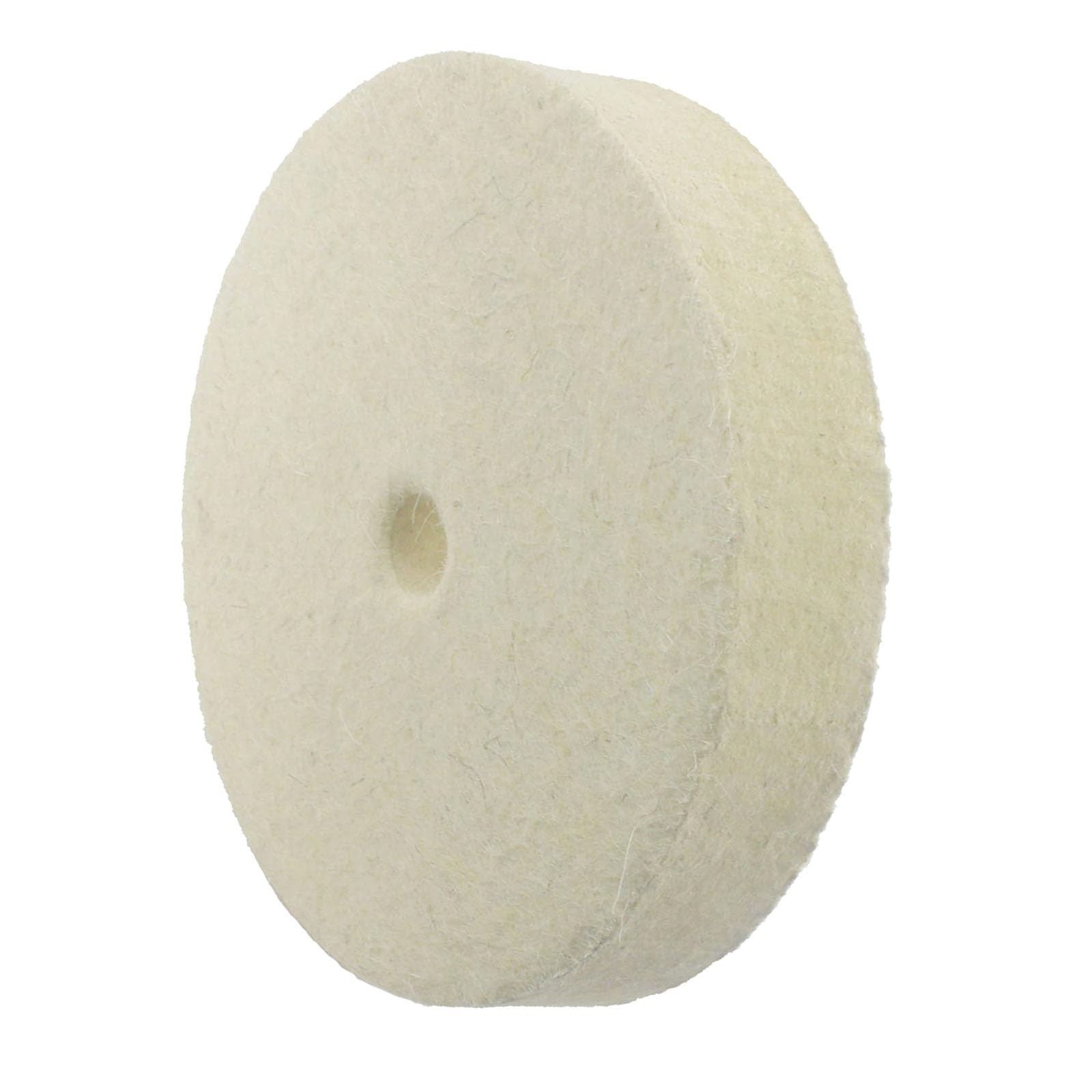 Luo ke 6” Wool Felt Buffing Wheel – 1/2” Arbor Hard 6 inches, White
