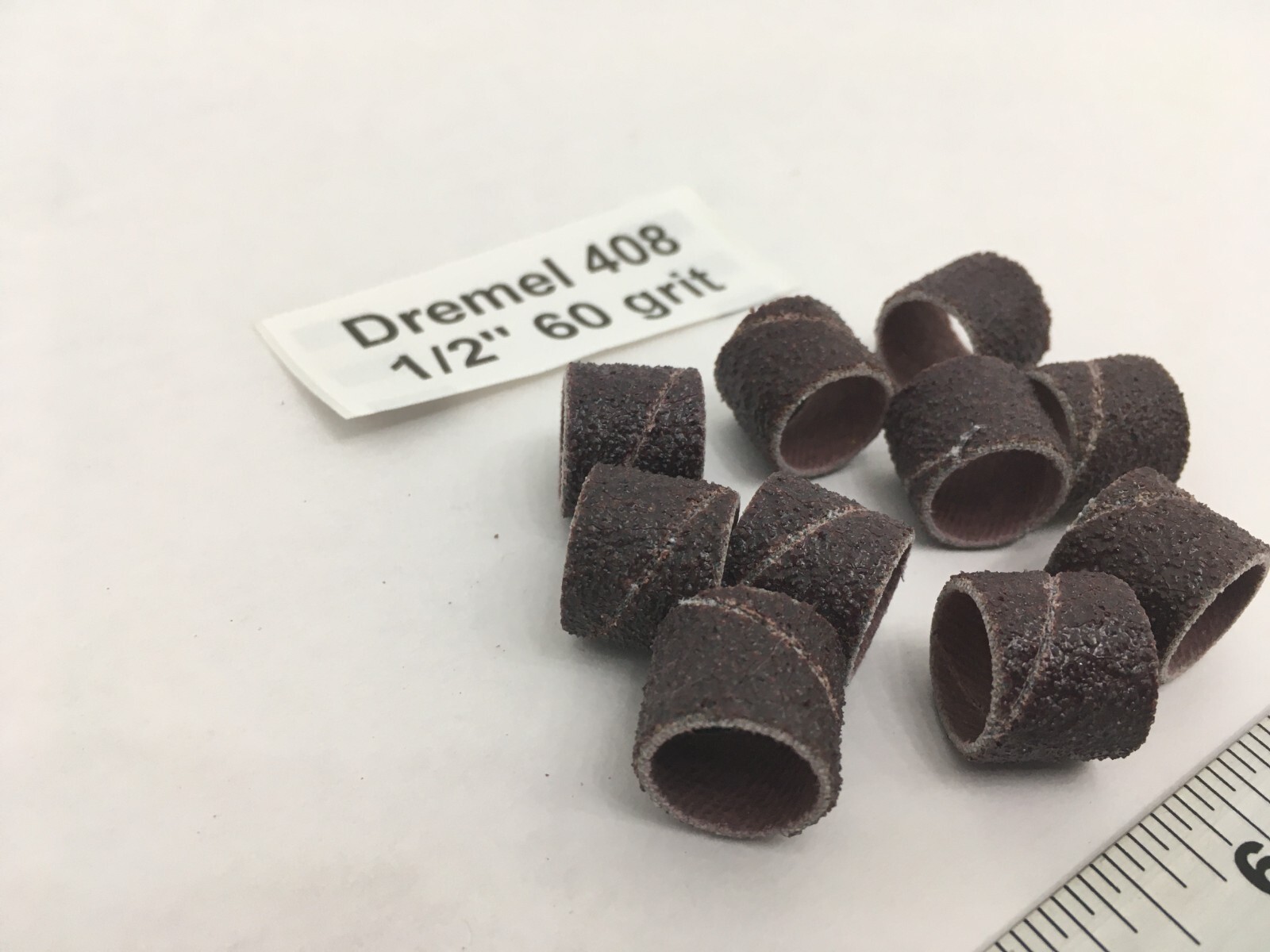 (10) NEW Dremel 408 Sanding Drums – 60 Grit – 1/2″ Rotary Tool Band Sleeve