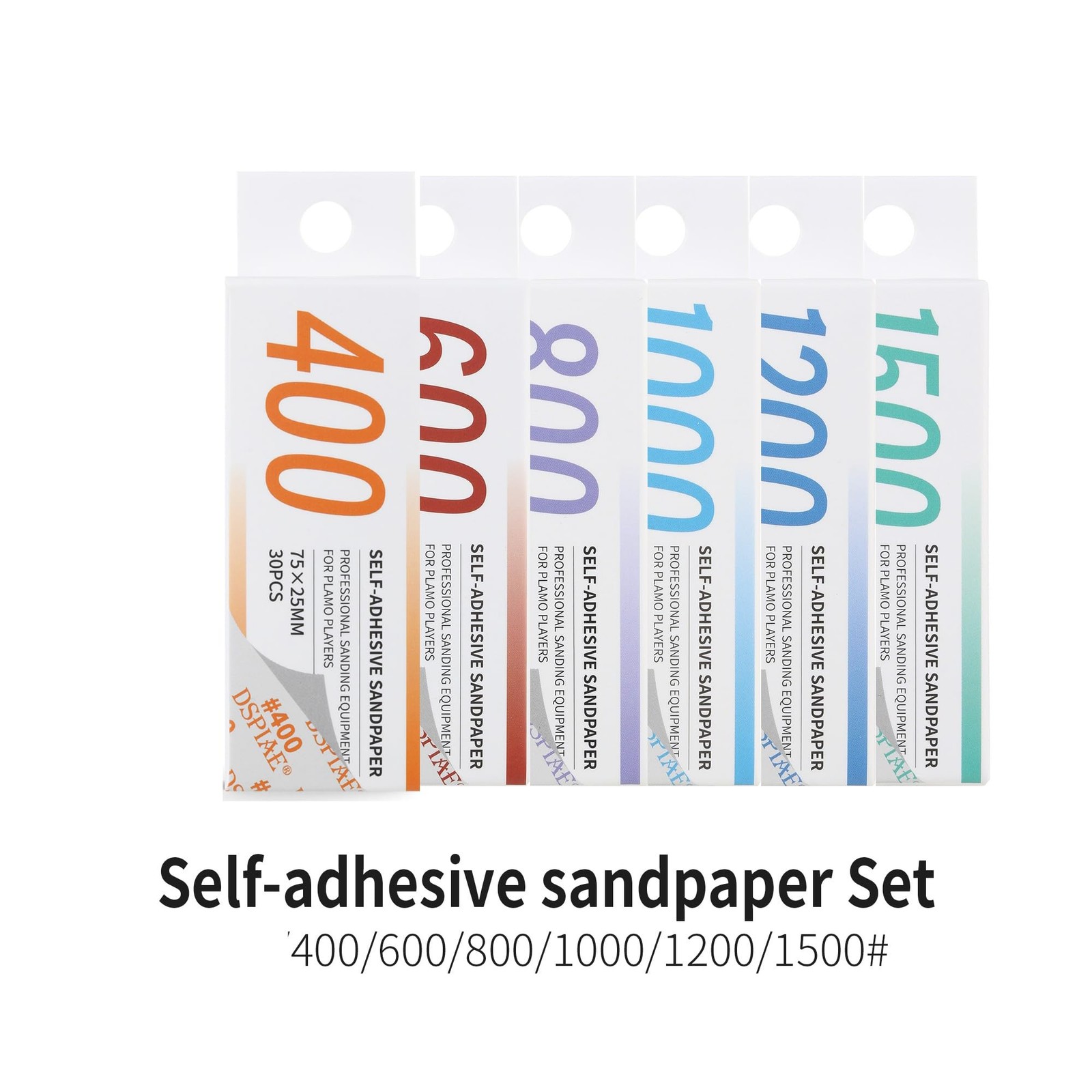 120 PCS SelfAdhesive Sanding Paper Set 6 Pads Storage Box 4001500 Grit Tool