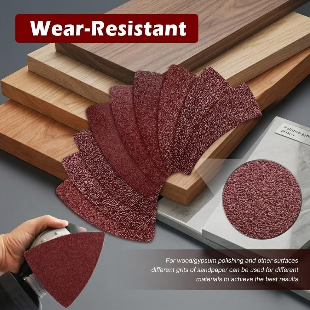 Essential 106-Piece Oscillating Tool Sandpaper Set for Polishing & Finishing