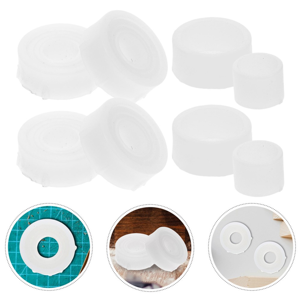 2 Sets Plastic Bench Grinder Adapter Kit Grinding Wheel Reducer Durable White