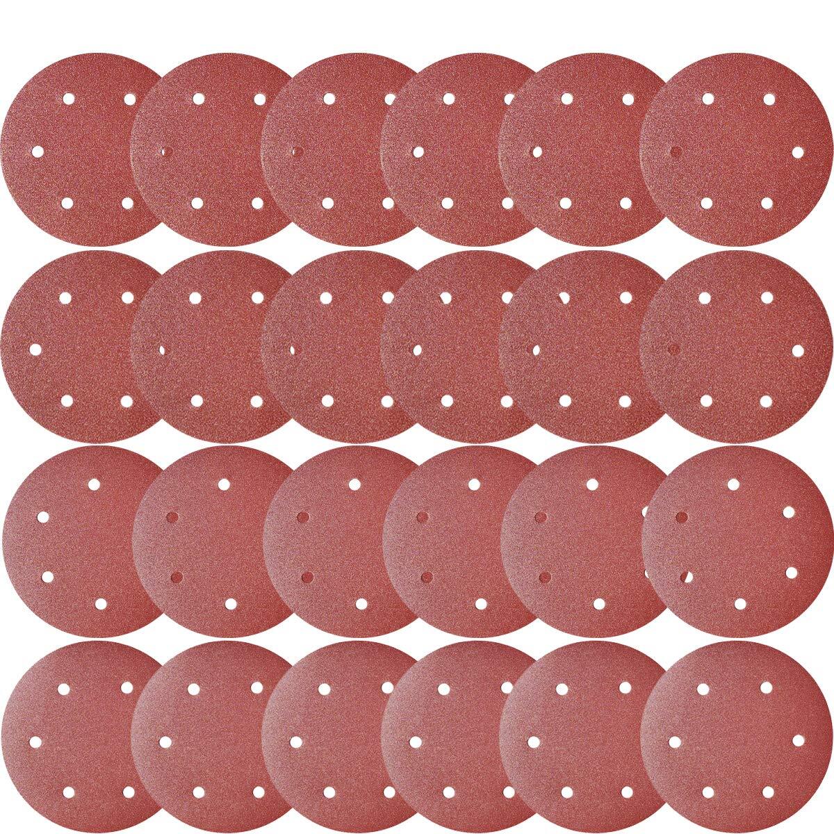 30 PCS 9-Inch 6-Hole Hook-and-Loop Sanding Discs Sander Paper for Drywall Sander
