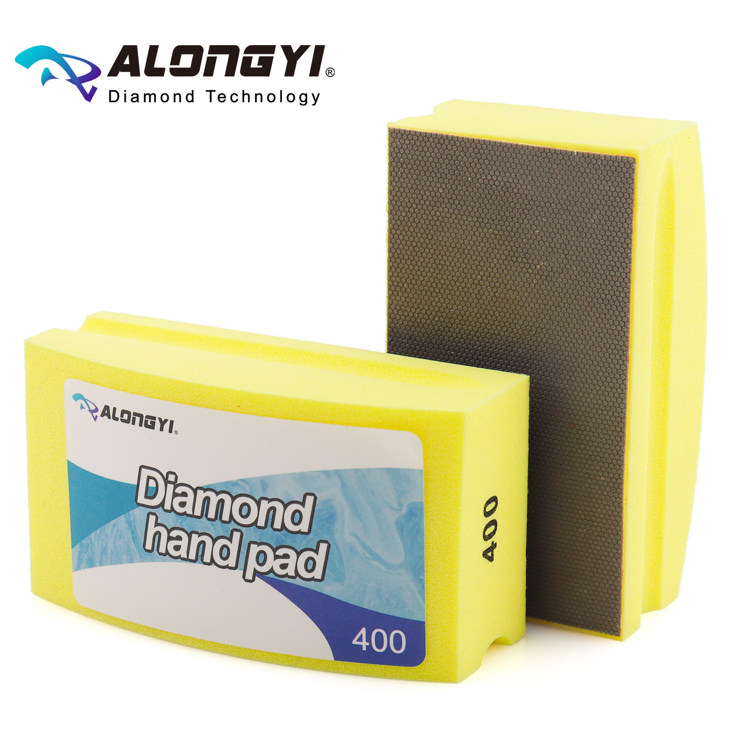 Electroplated Diamond Polishing Hand Pads Arc Shape Back for Glass Stone Granite