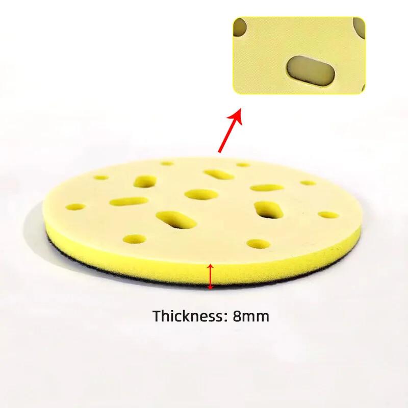 4 pcs 6 Inch 15 Holes Hook and Loop Soft Sponge Cushion Buffer Pads
