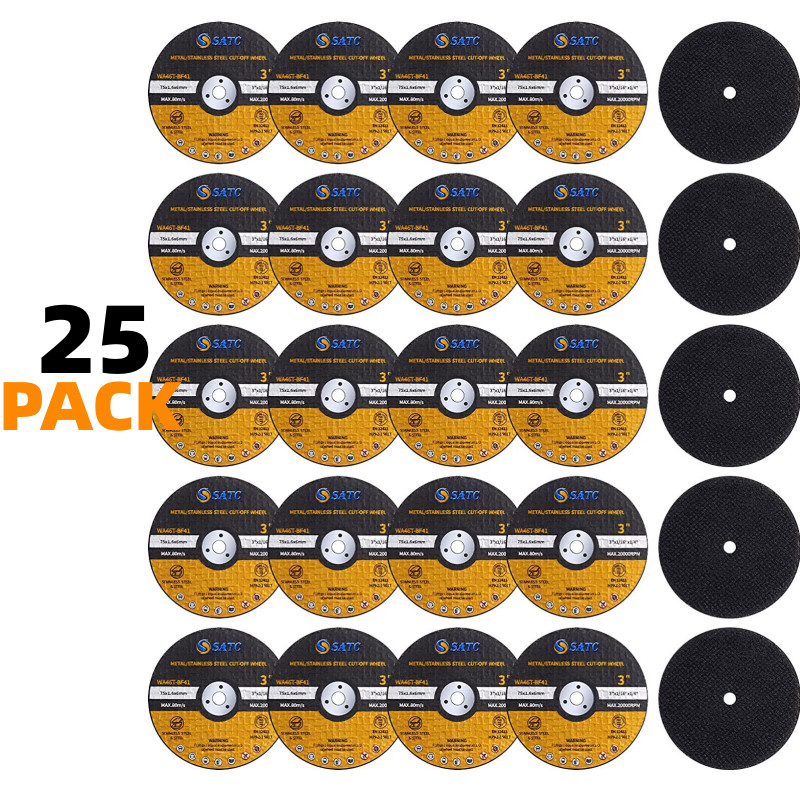 25PCS 3 inch Cut Off Wheels 1/4″ Arbor Die Grinder Metal Cutting Disc Blade Tool