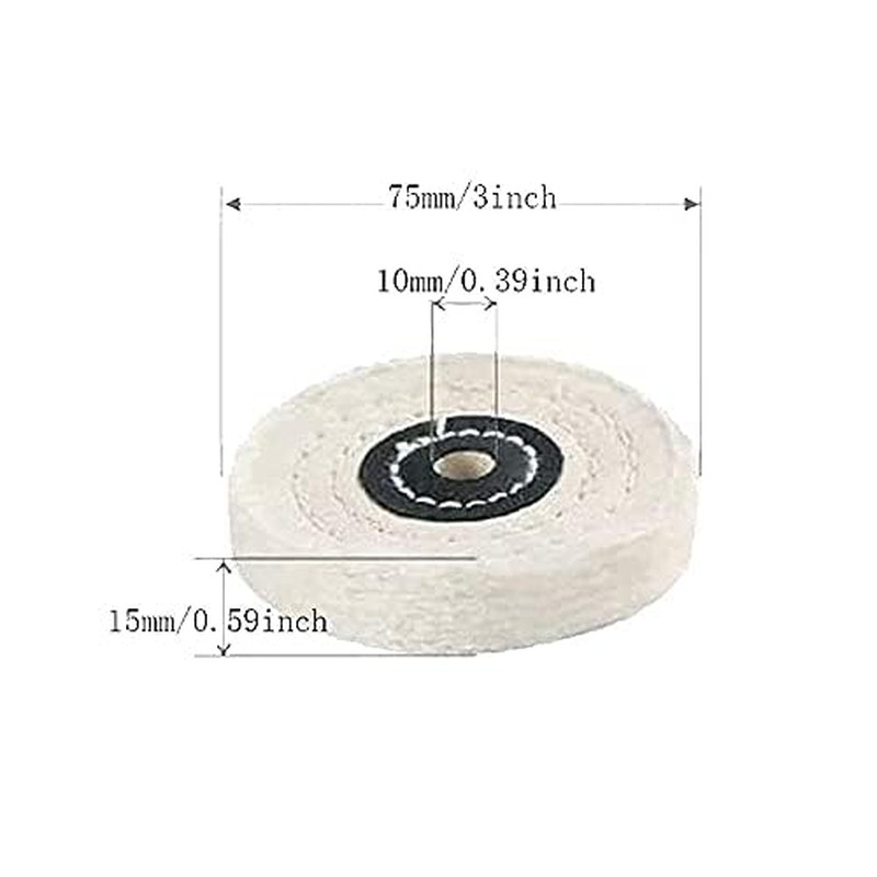 5 Pcs Ø3 x 3/8″ Arbor Hole Cotton Buffing Polishing Wheels | Premium Abrasive…