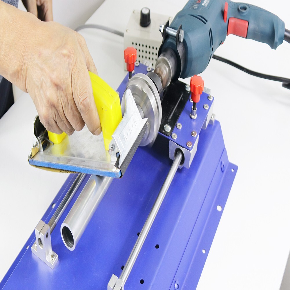 Metal tube processing machine polishing rust removal chamfering drawing deburrin