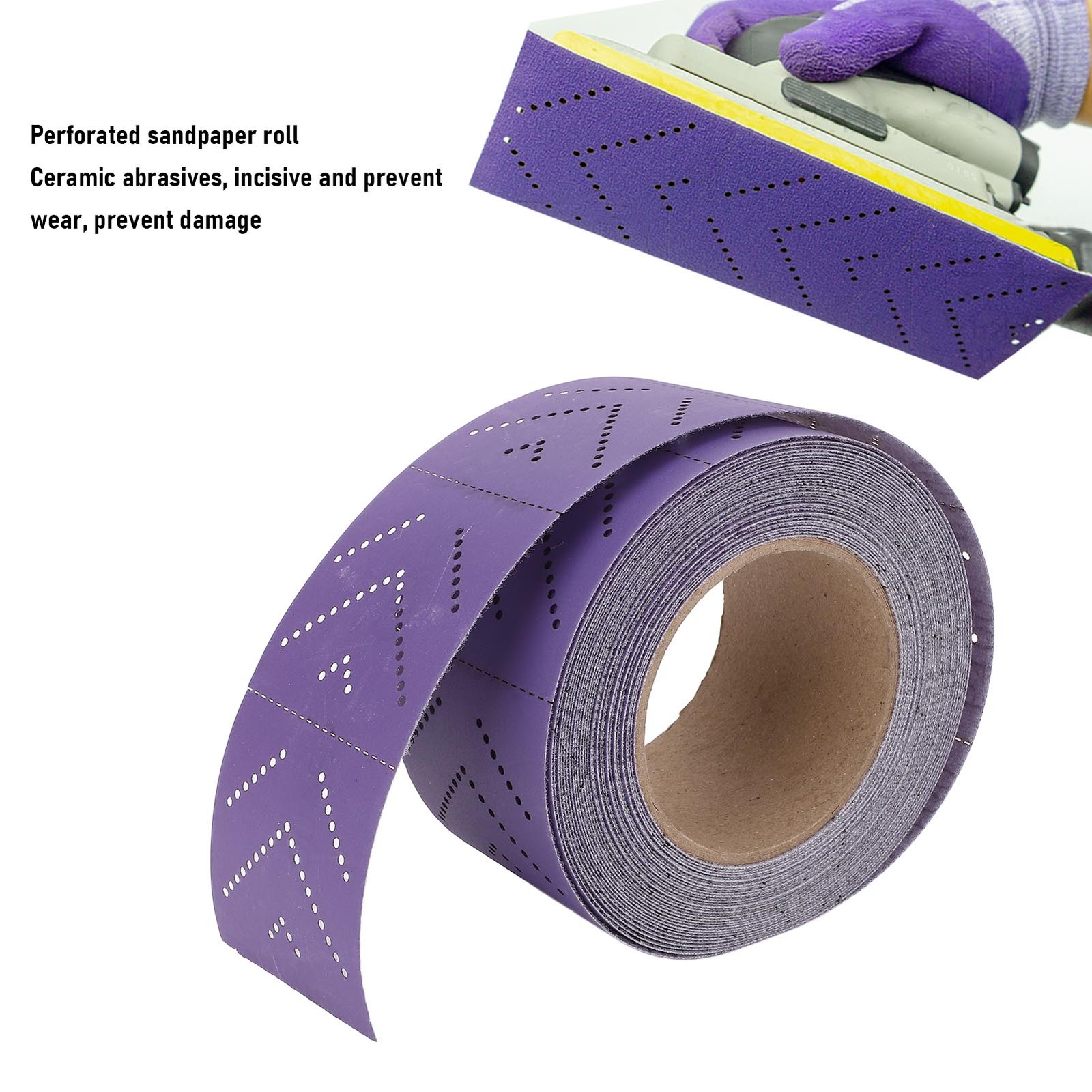 Roll 320 Grit Ceramic Sandpaper Roll Durable For Rough Finishing Easy To Use