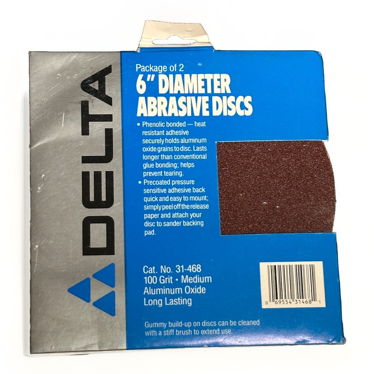 Delta Tool 31-468 6″ 100 Grit Abrasive Discs 2/pkg. Delta-31468