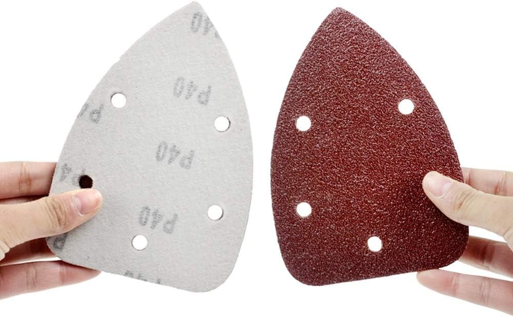 Assorted Sanding Pads 40/80/120/180/240 Grits – 50pcs Mouse Sandpaper Set