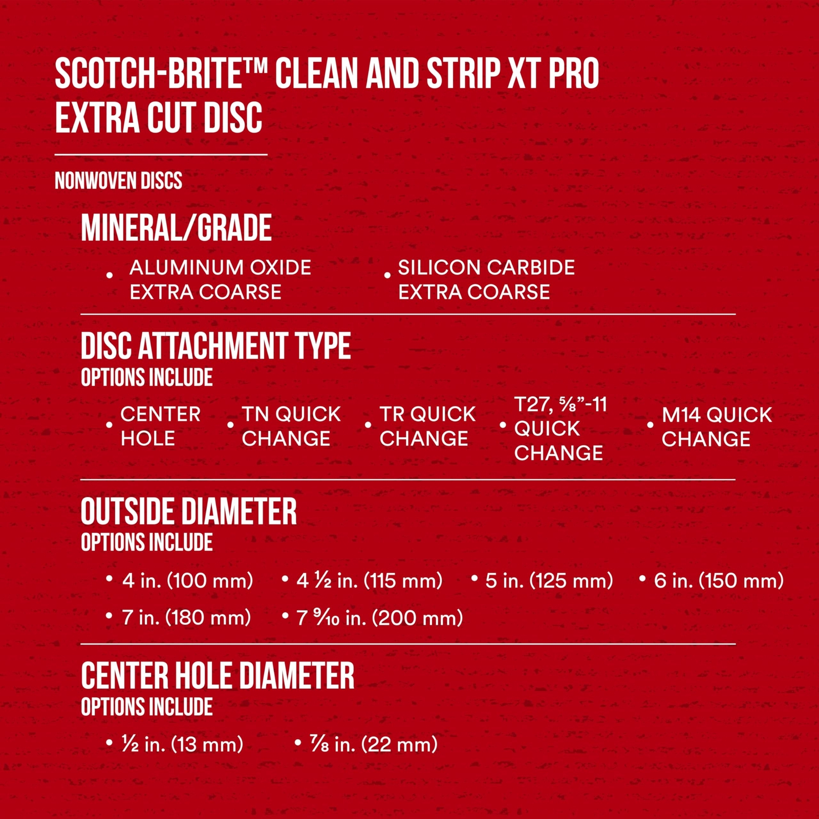 3M Scotch-Brite Clean and Strip XT Pro Extra Cut Disc, XC-DC, A/O Extra Coars…