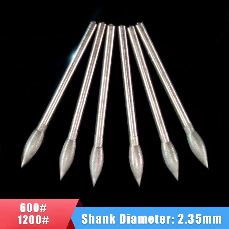2.35mm Shank Diamond Grinding Heads Burr Drill Bits Jade Carving Polishing Tools