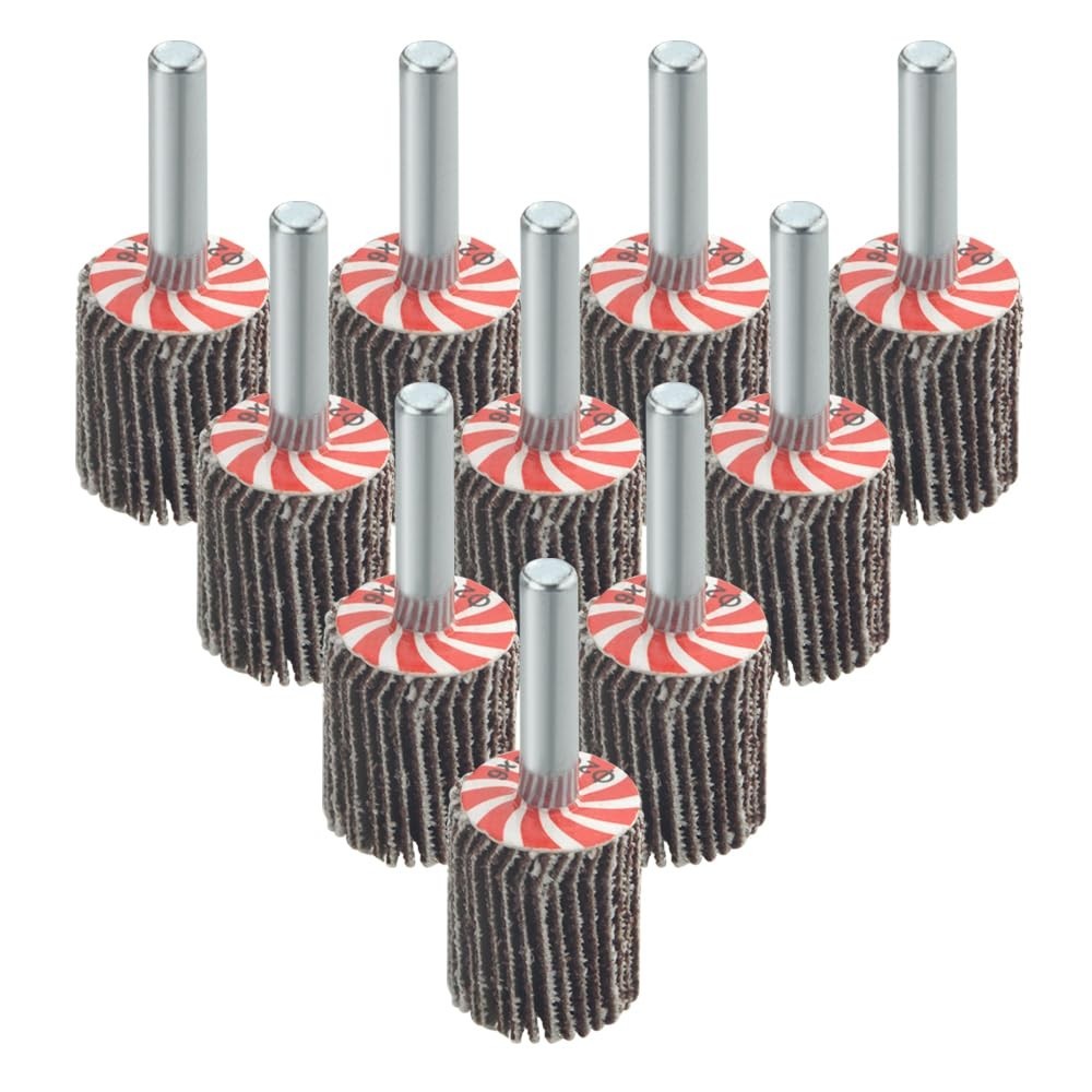 Versatile 10-Pack 3/4″ x 1″ Flap Wheels – High-Quality 80 Grit for Wood & Metal