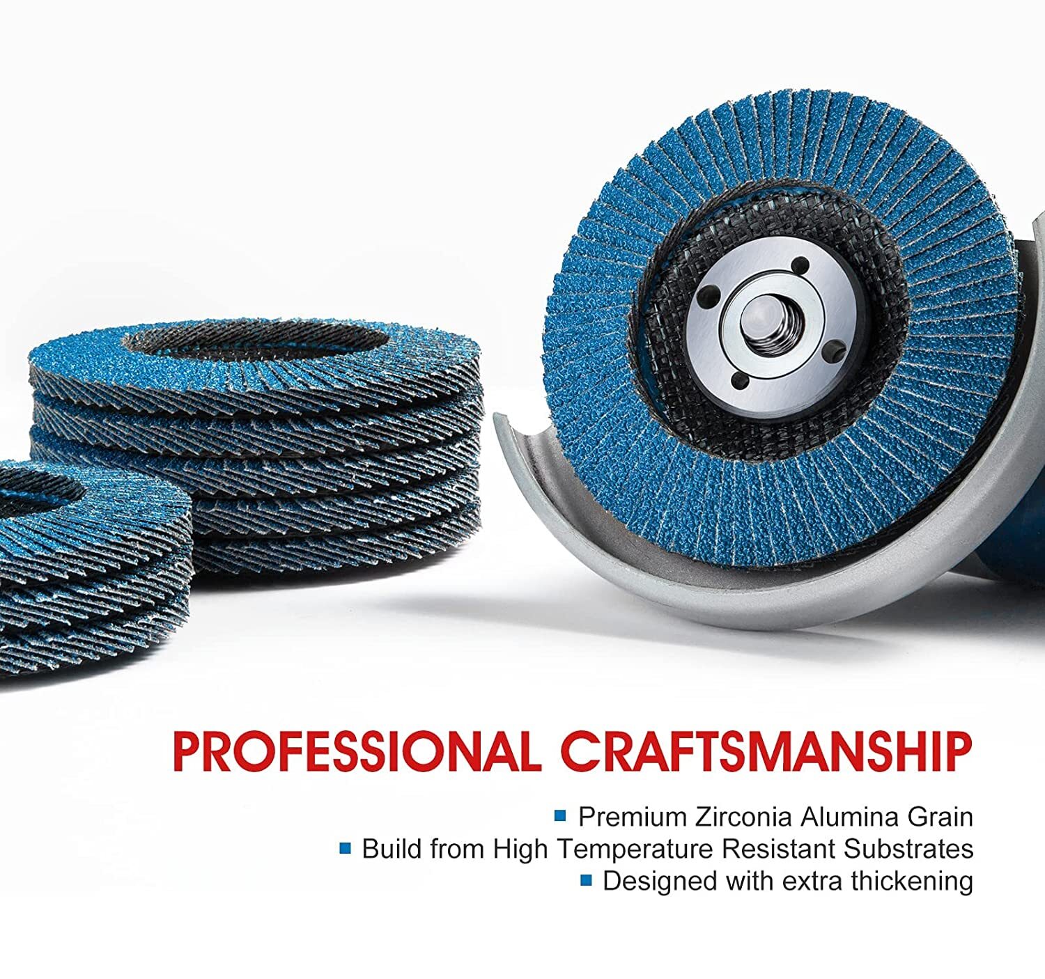 4.5” x 7/8″ Zirconia Flap Disc Grinding Wheels 24pcs Emery Cloth Per Disc T29 27