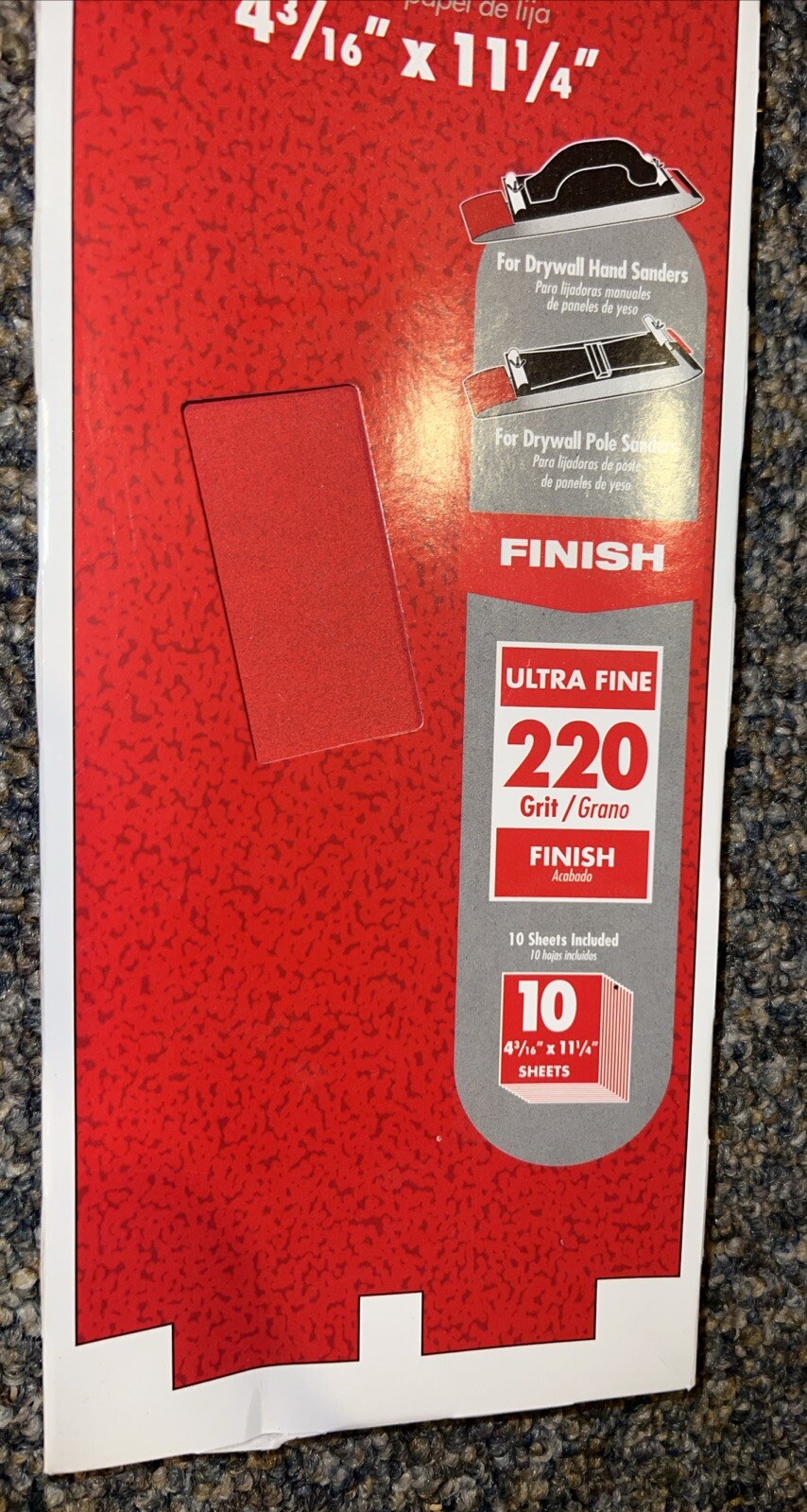 5 Lot Diablo 11-1/4 in L X 4-3/16 W 220 Grit Ceramic Drywall Sanding Sheet 10 pk