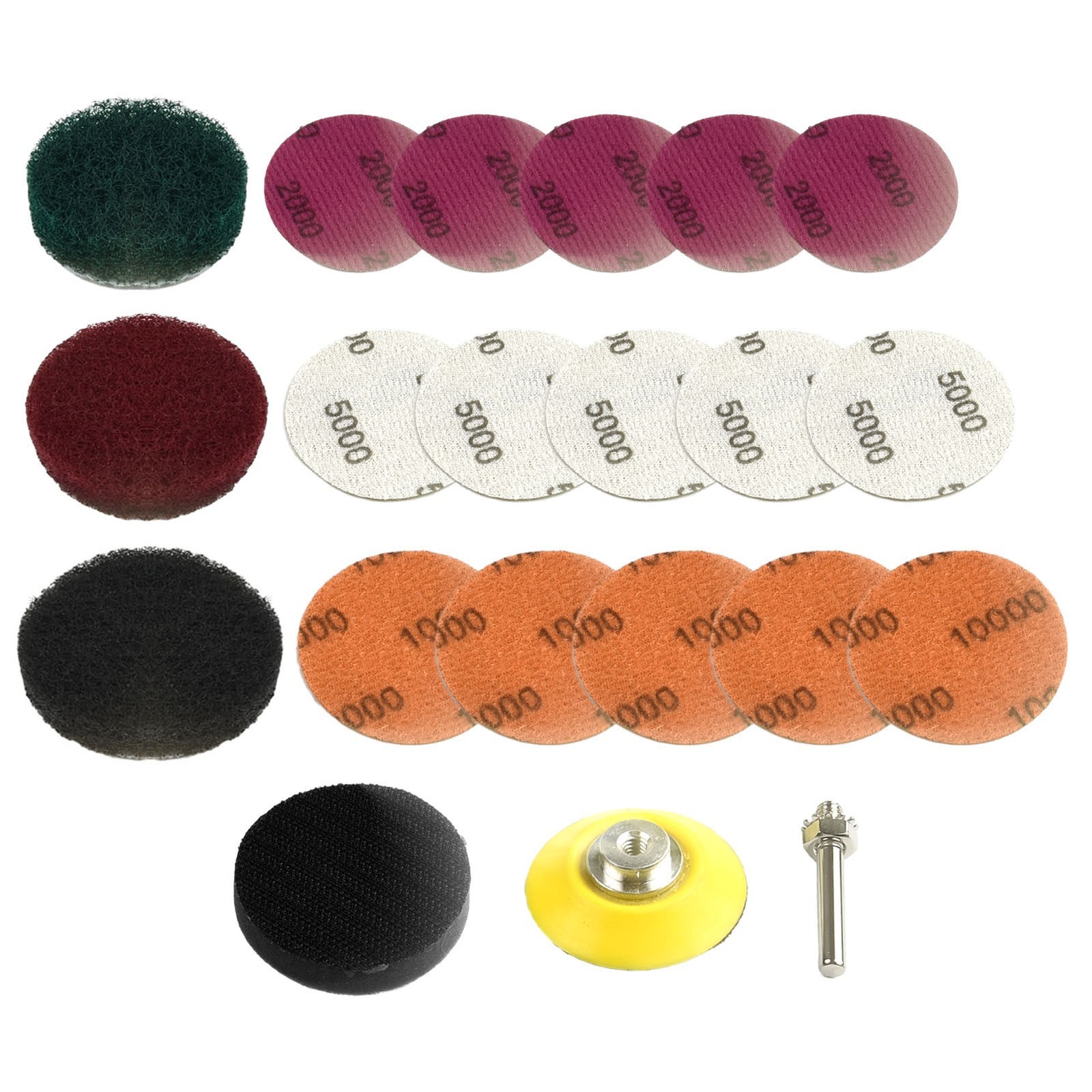 2 Inch Headlight Polishing Scouring Pad Restoration DIY Kit For Electric Drill