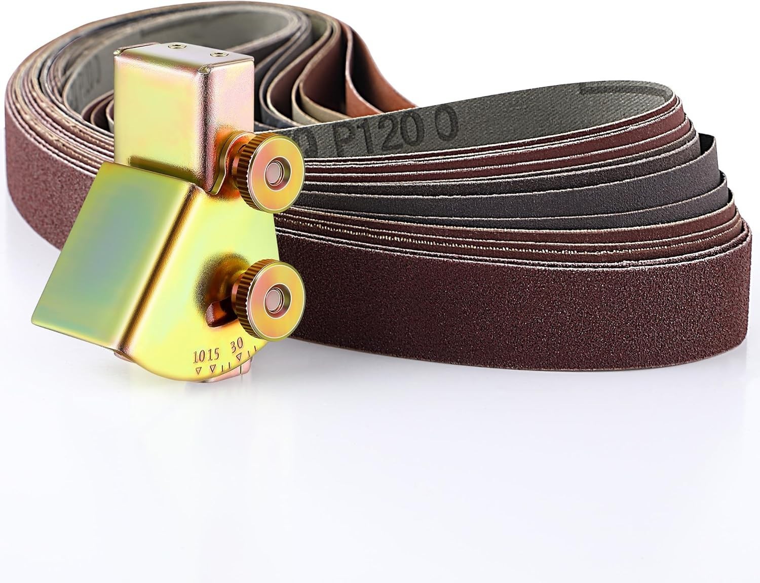 Assorted 12 Pack of 1×30 Sanding Belts, with Adjustable Knife Sharpening Angl…