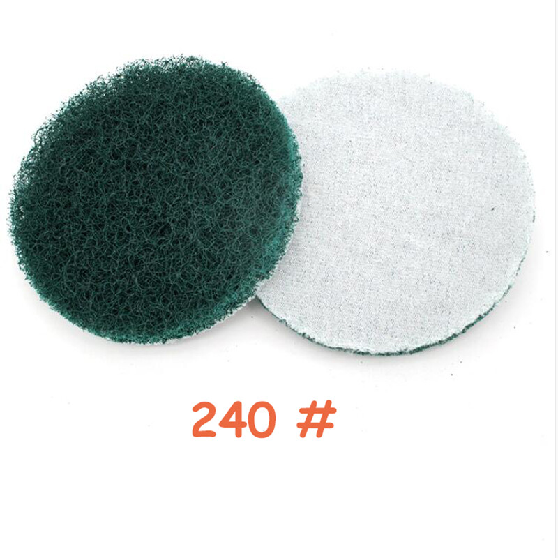 6″ Nylon Fiber Scouring Pads Hook & Loop Abrasive Cleaning Pad 240 400 800 Grit