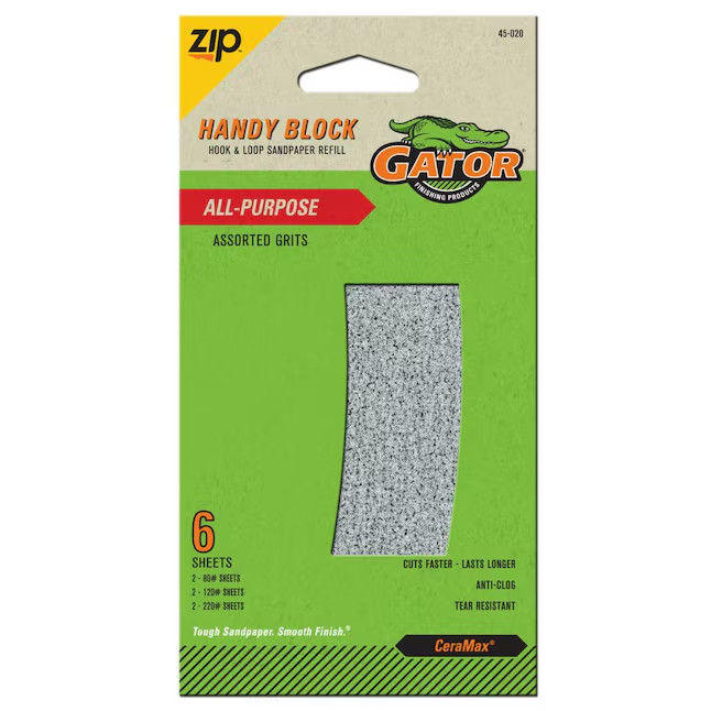 Gator Multi-grade Multi-grade pack -Grit Sheet Sandpaper 6 -Pack