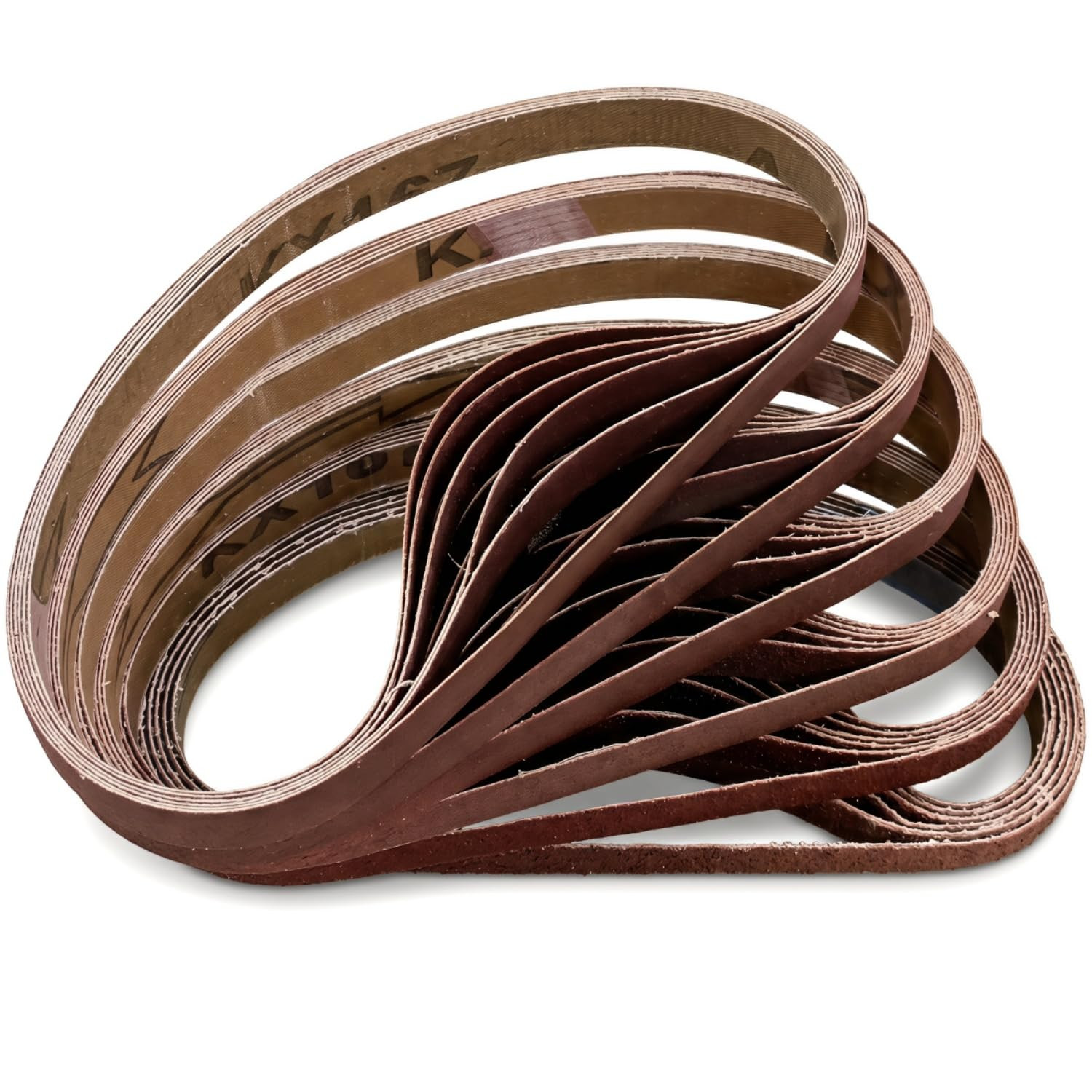 1/2 X 18 Inch Sanding Belts 36 Pack – 6 Each of 40/80/120/180/240/400 Grit | Alu