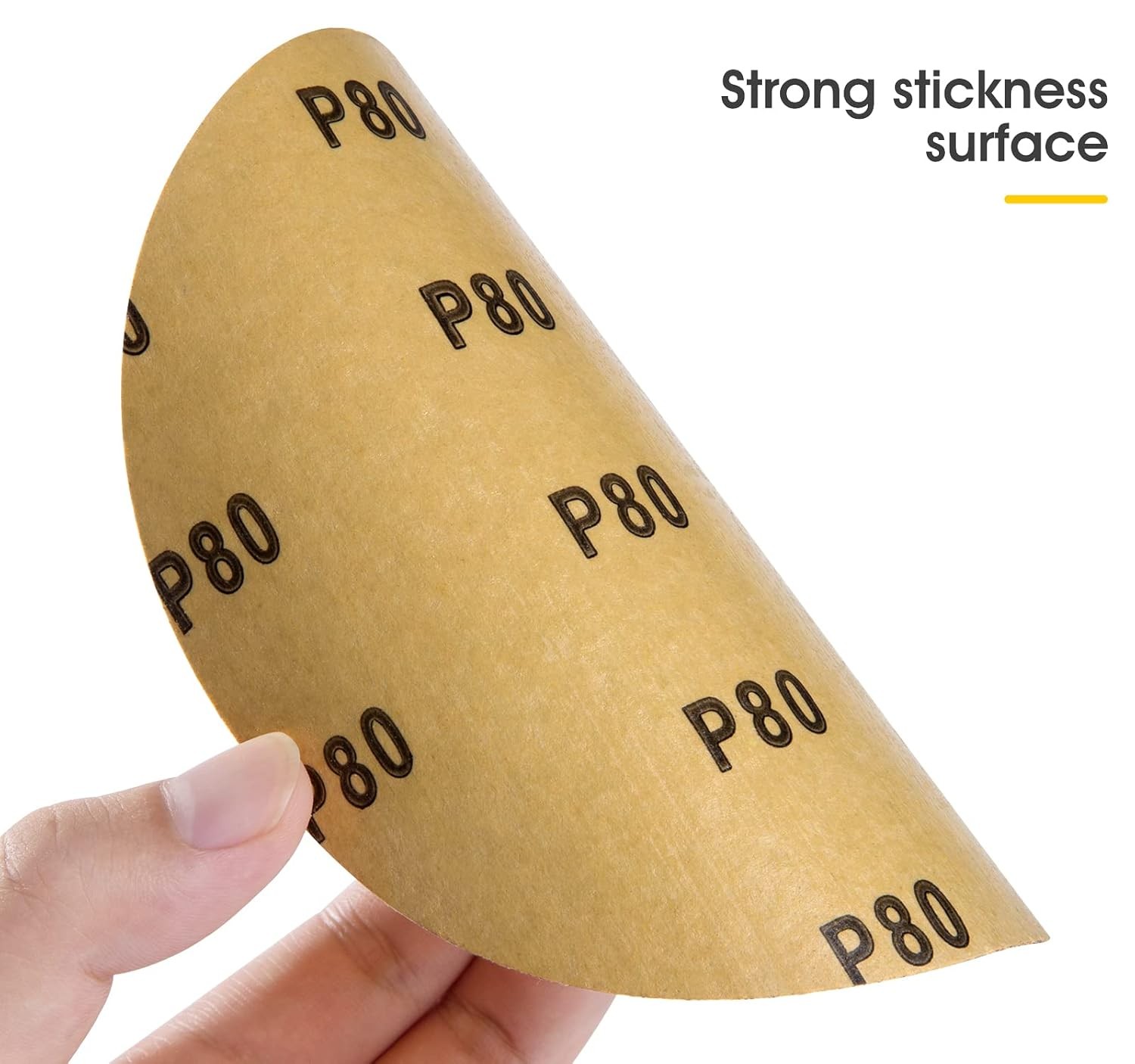 80 Grit Self Adhesive 6 Inch Gold PSA Sanding Discs 100PCS Sticky Bac Sandpaper