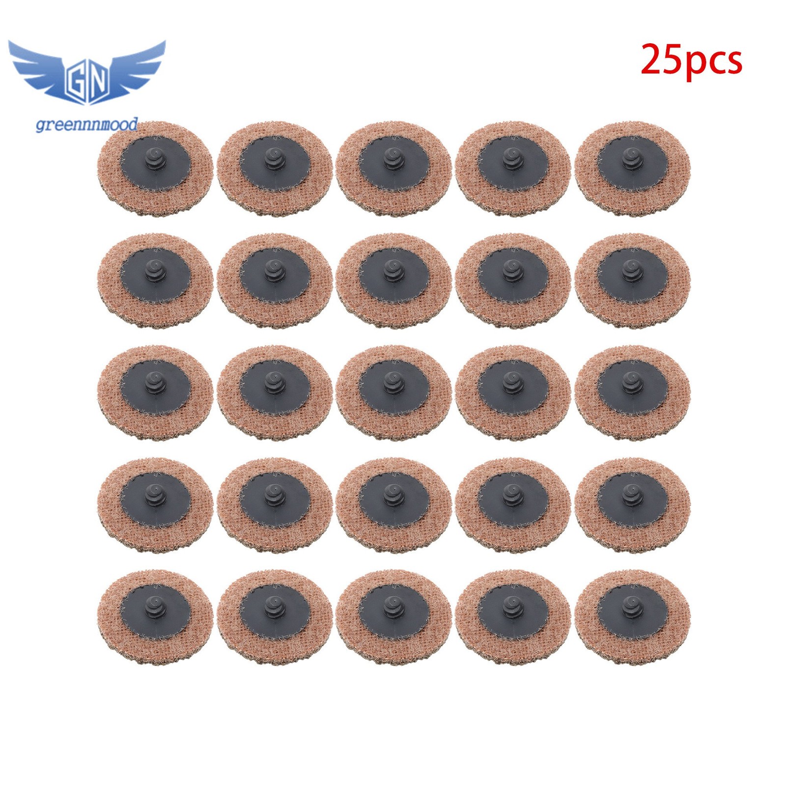 25 Pack 2″ Surface Conditioning Quick Change Sanding Discs with Coarse 80 Grit