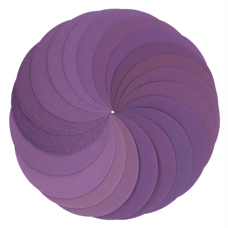 6 Inch 150mm Flocking Purple Sandpaper Disc 60~10000 Grit Wet And Dry Hook &Loop