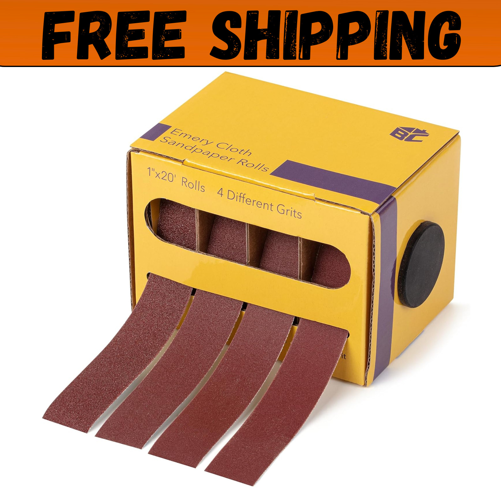 4 Grit 1″ x 20 Ft Emery Cloth Roll 150/240/320/400 Grit Abrasive Sandpaper Roll