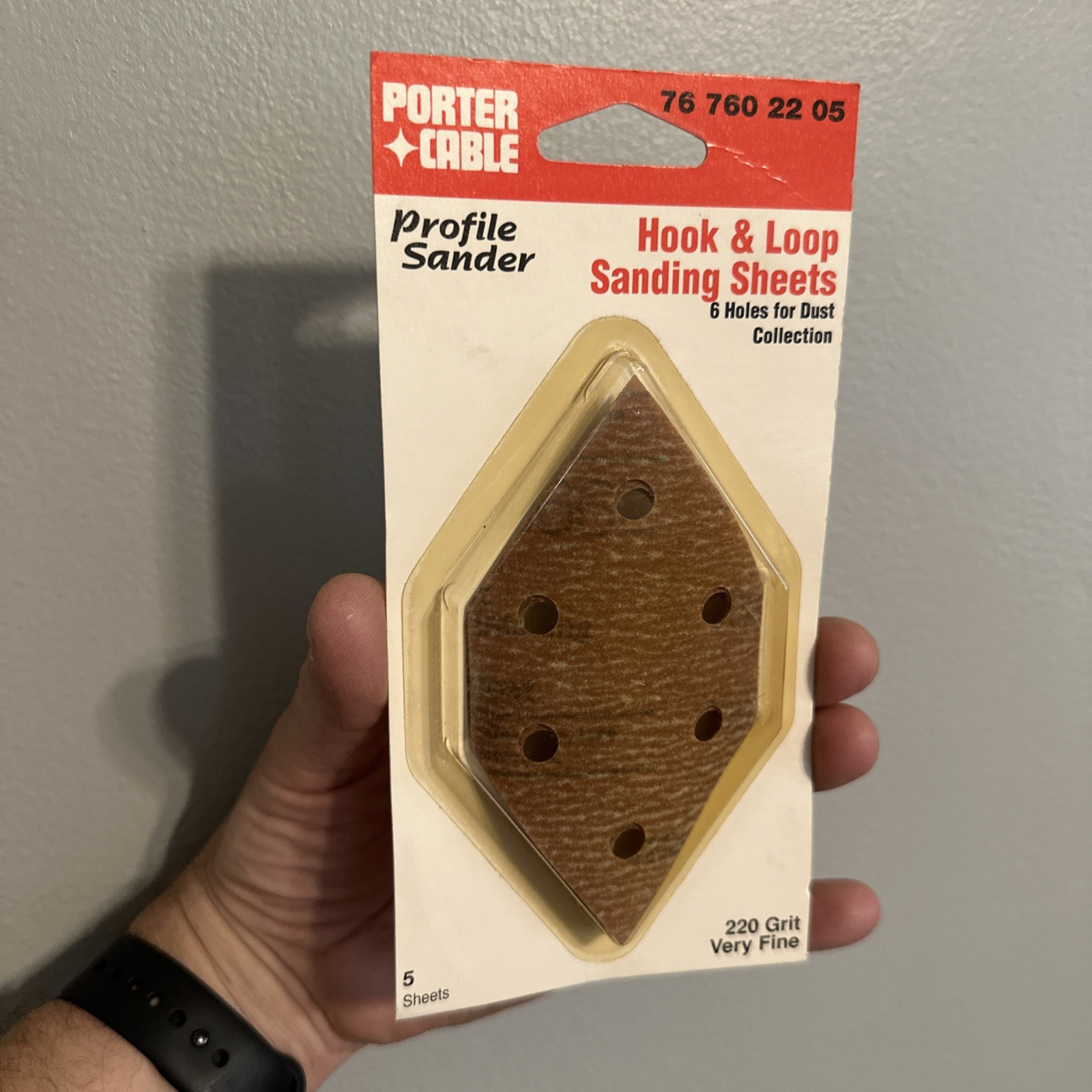 5 Count: PORTER-CABLE Profile Sander 220 Grit Very Fine Diamond Sanding Sheets