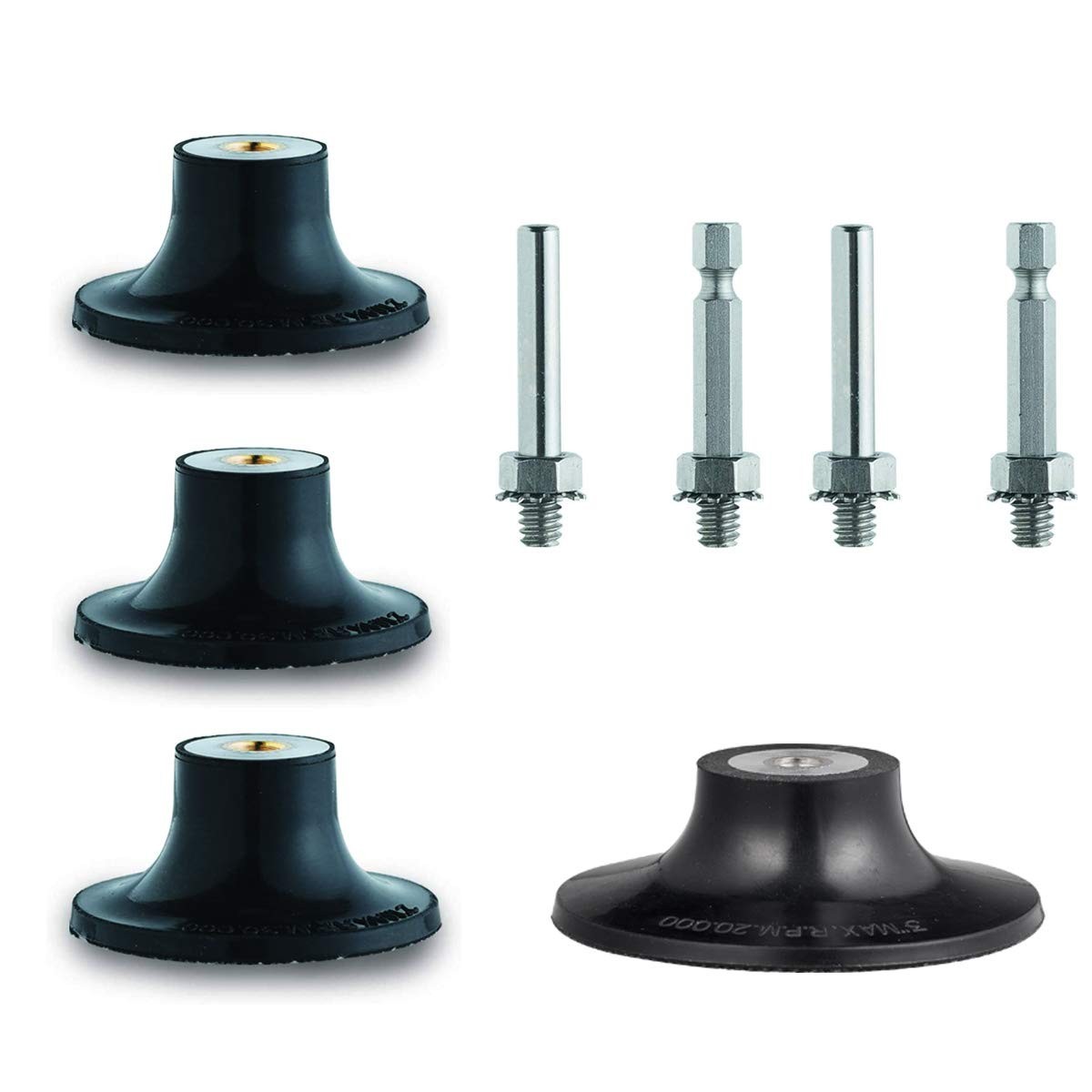 Quick Change Disc Pad Holder, 4 Pack Twist on Disc Holder, with 1/4″ Shank