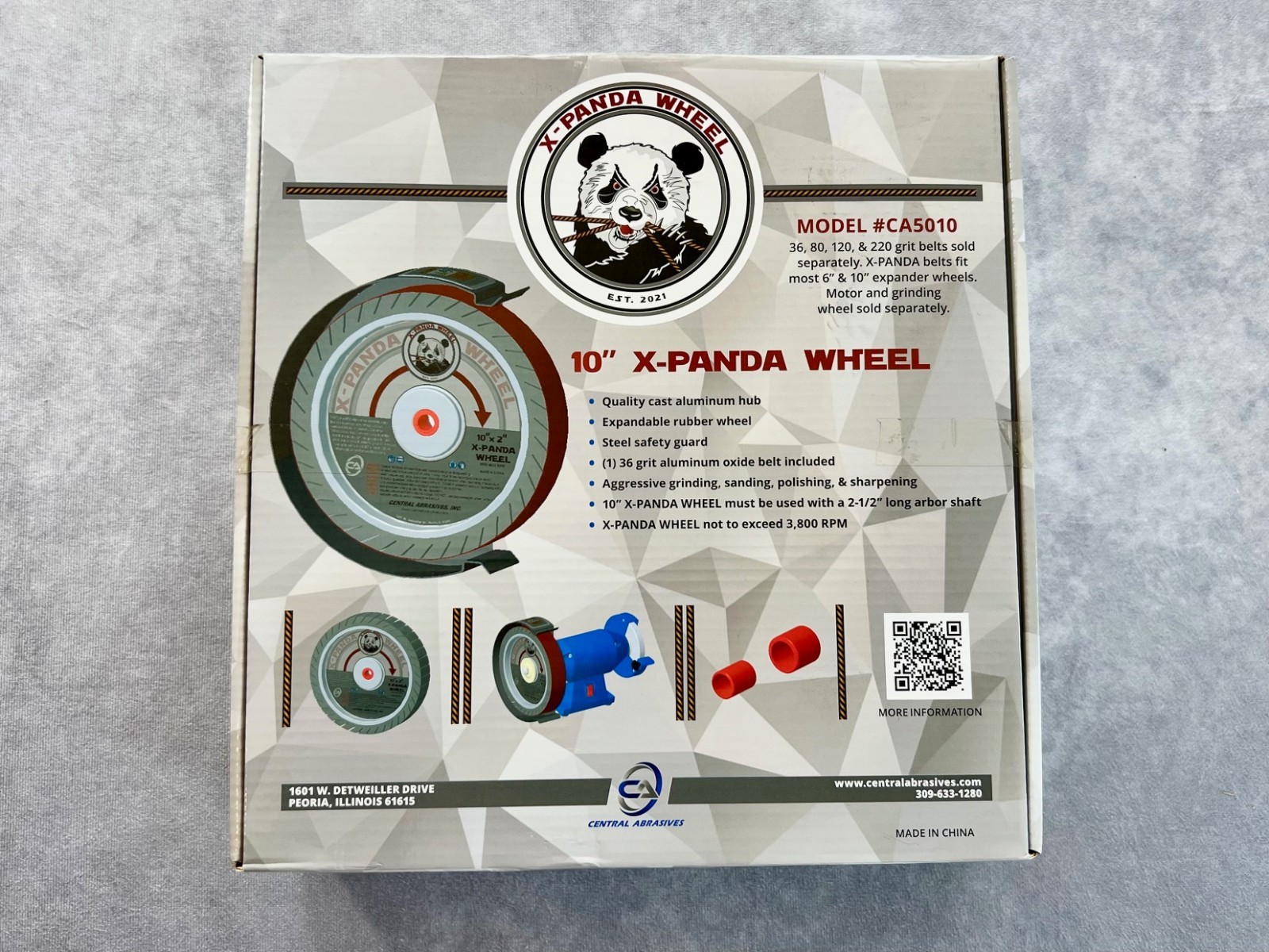X-Panda 10″ Expander Wheel w/ Safety Guard Heavy Duty Grinder – Model CA5010A