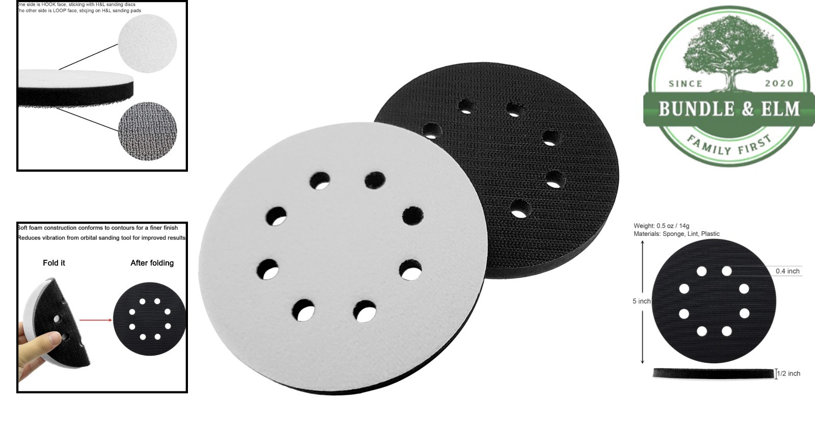 Efficient Foam Backing Pads for Orbital Sanders – Perfect for DIY Projects