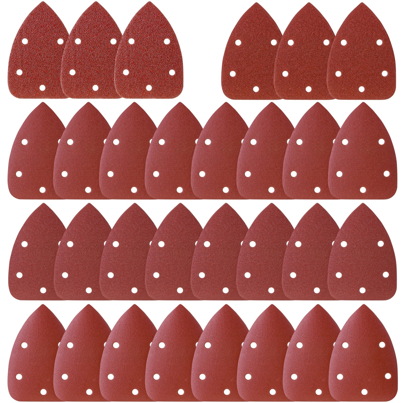 Bates Mouse Detail Sander Sandpaper, 30 Pcs, 40/80/120/180/240 Grit Sanding Pads