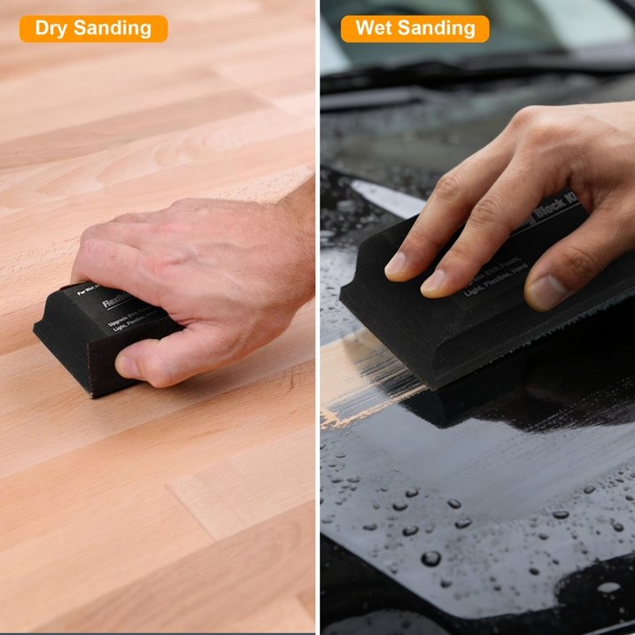 12PCS Sanding Block Kit Flexible EVA Foam Wet or Dry for Automotive or Woodwork