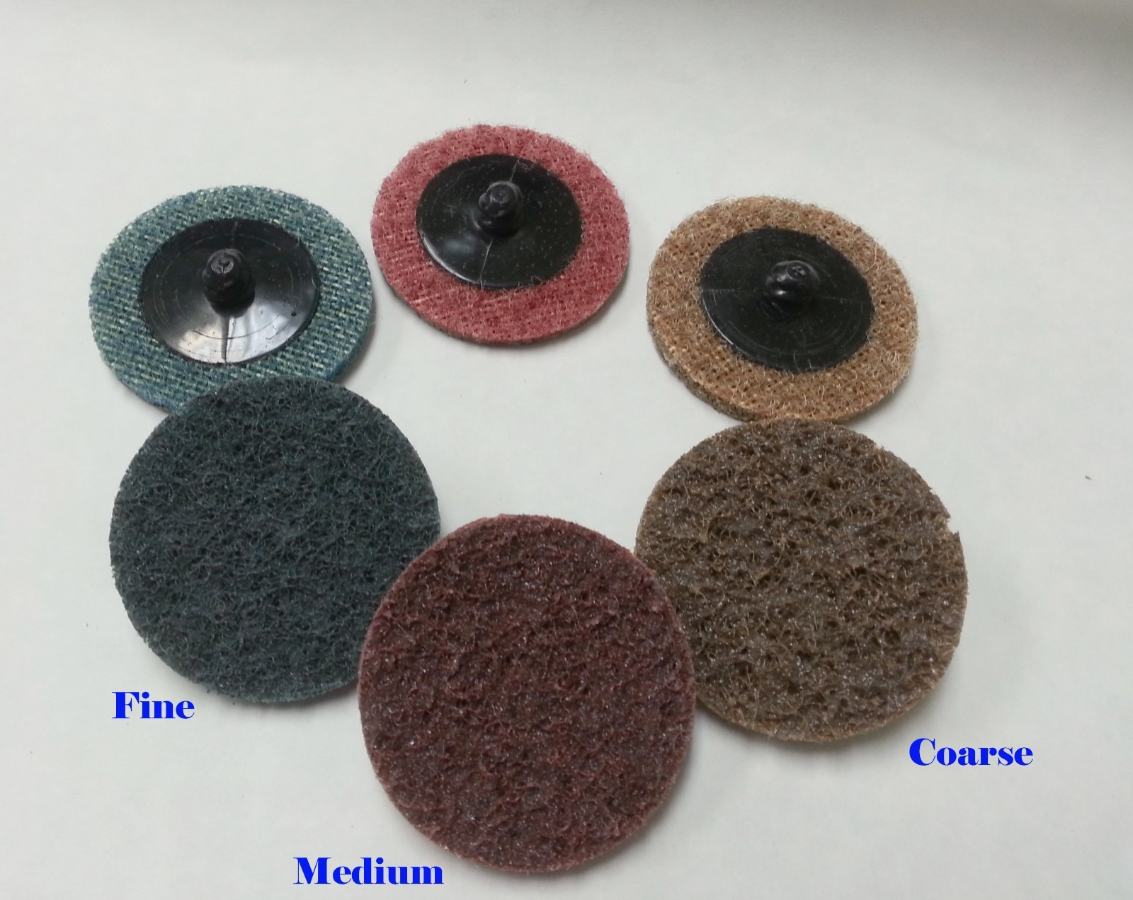 30 Mix 2″ for Roloc Surface Conditioning Sanding Disc Fine Medium Coarse Pads