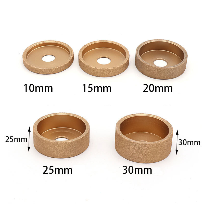 Diamond Vacuum Brazed Hand Profile Grinding Wheel B-Type Granite 10mm-30mm New