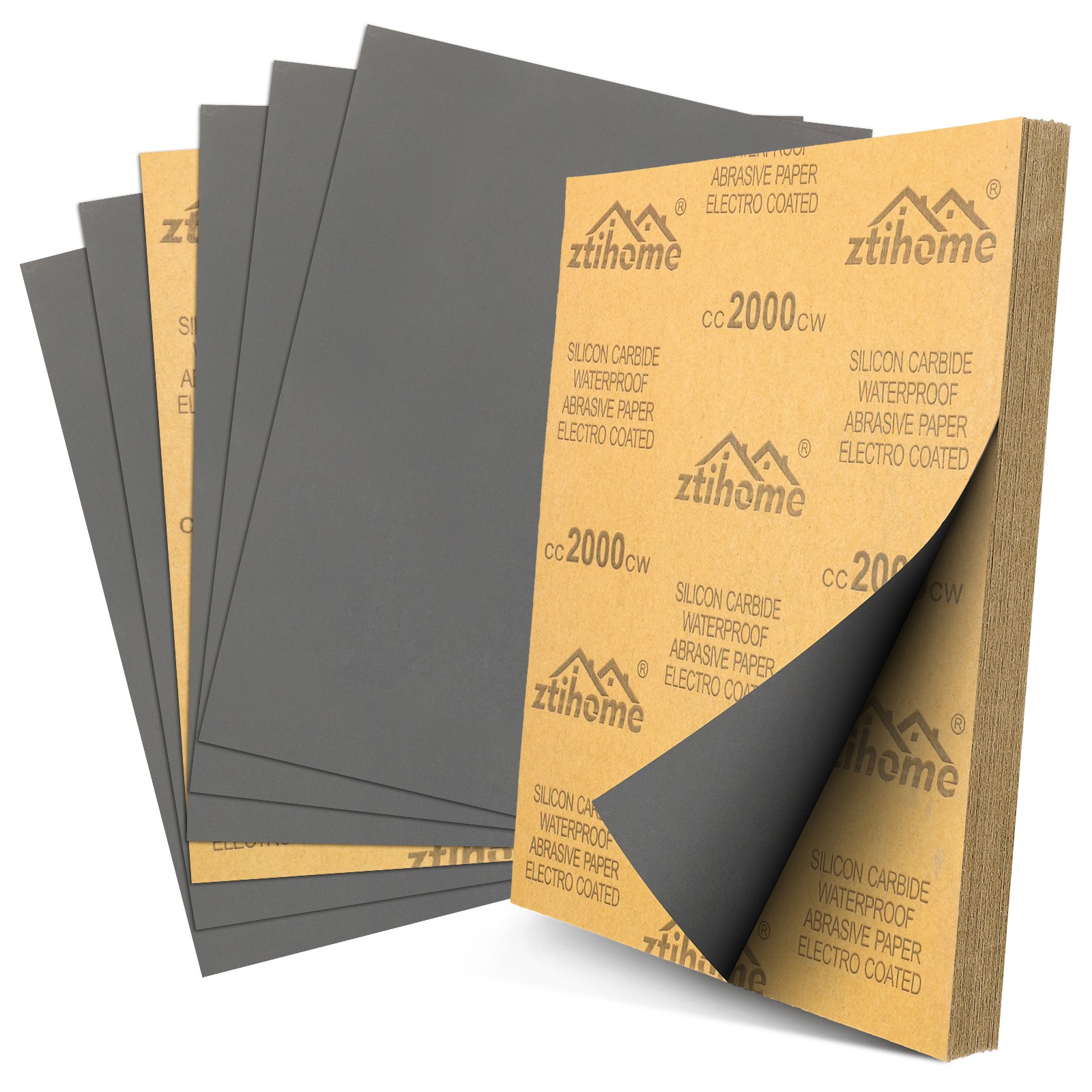 50pcs Wet Dry Sandpaper 2000 Grit Assortment 9×11” Abrasive Paper Sheet Sanding