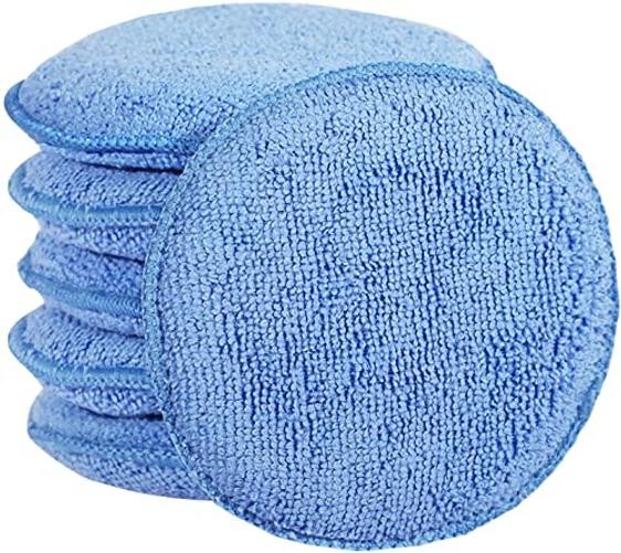 FONAROLL Microfiber Wax Applicator Pads, Car Wax Applicator, Buffing & Blue
