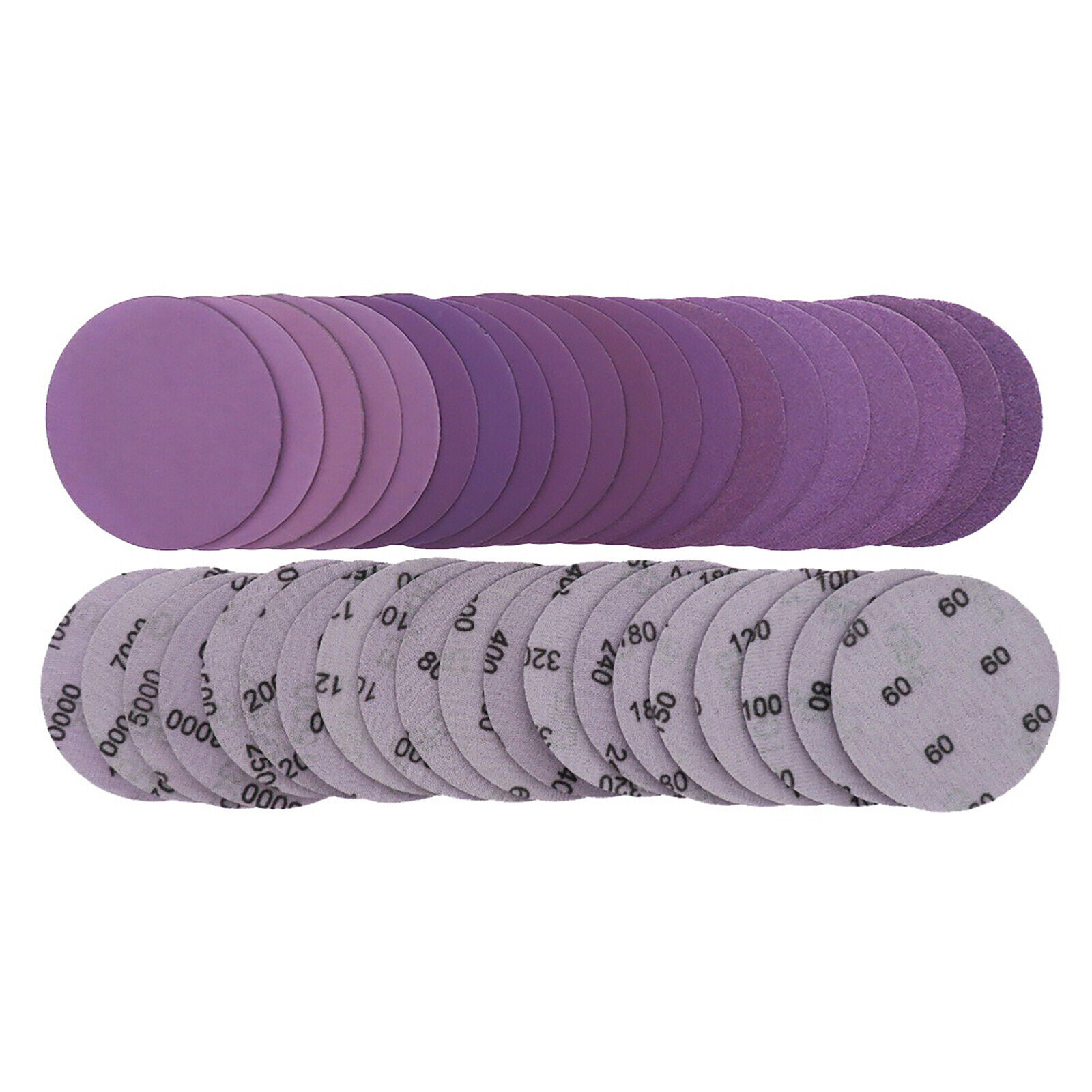 100mm 4 inch 60-10000 Grit Wet Dry Sandpaper Sanding Discs Hook and Loop Pads