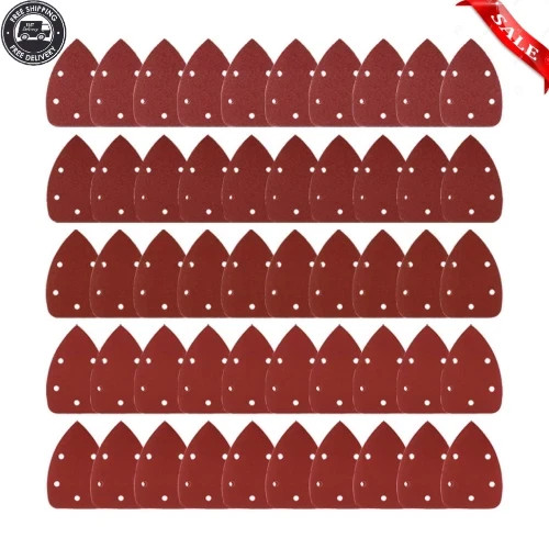 Sanding Pads For Ryobi Black And Decker Mouse 50pcs Sandpaper 40/80/120/180/240