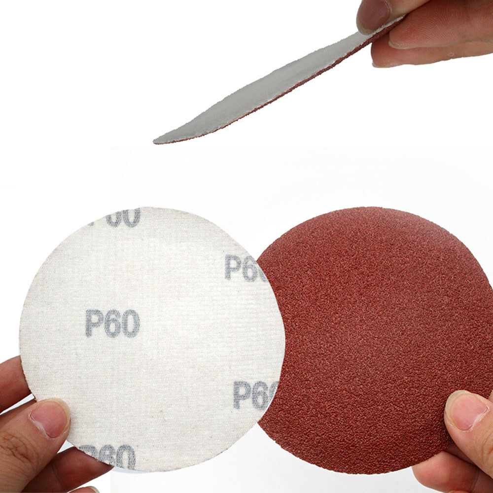 100mm Sanding Disc Pad Hook & Loop 60-2000 Grit Orbital Red Sandpaper Wet Dry 4″