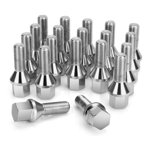 M12x1.25 Lug Bolts Set Compatible with Je-ep Compass Cherokee Renegade, 20pcs