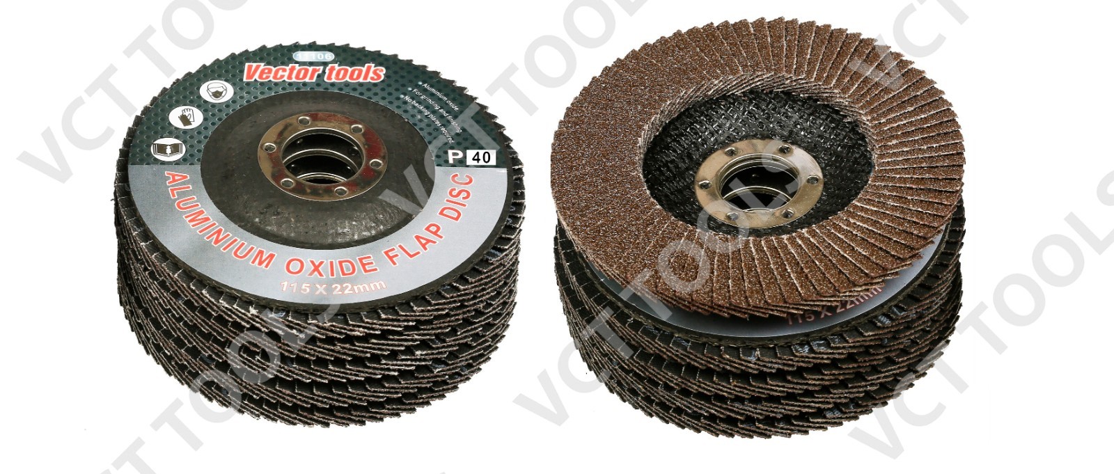 10-Pack 4-1/2″ Flap Discs 40-180 Grit 7/8″ Arbor 13,300 RPM Metal Grinding Wheel