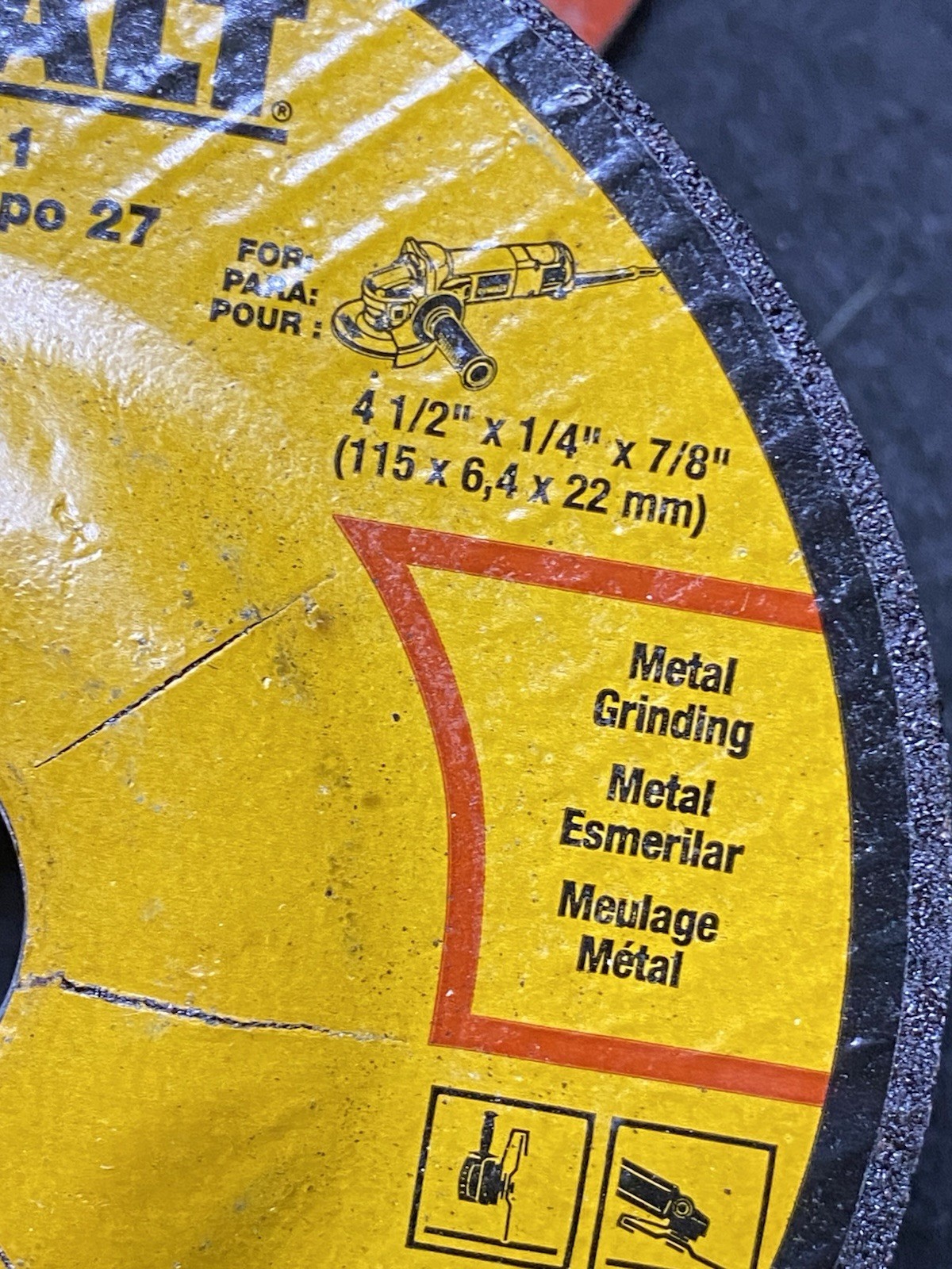 3-Pack 4-1/2” Angle Grinder Wheels Diablo & DeWalt Metal Grinding/Cut-Off Discs
