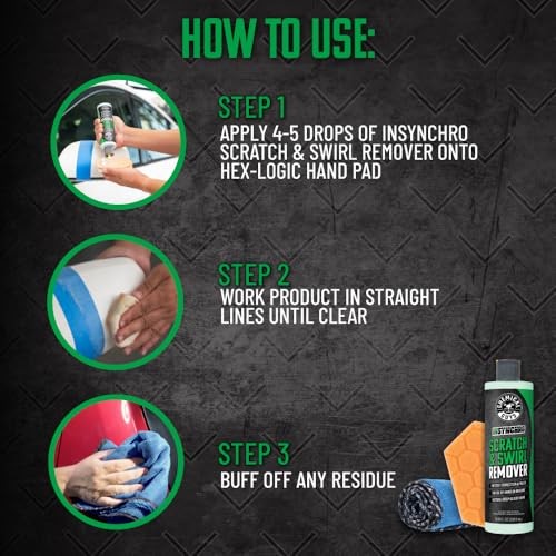 Insynchro Scratch & Swirl Remover (8 oz) – Kit with 8 Fl Oz + Pad & Towel Kit