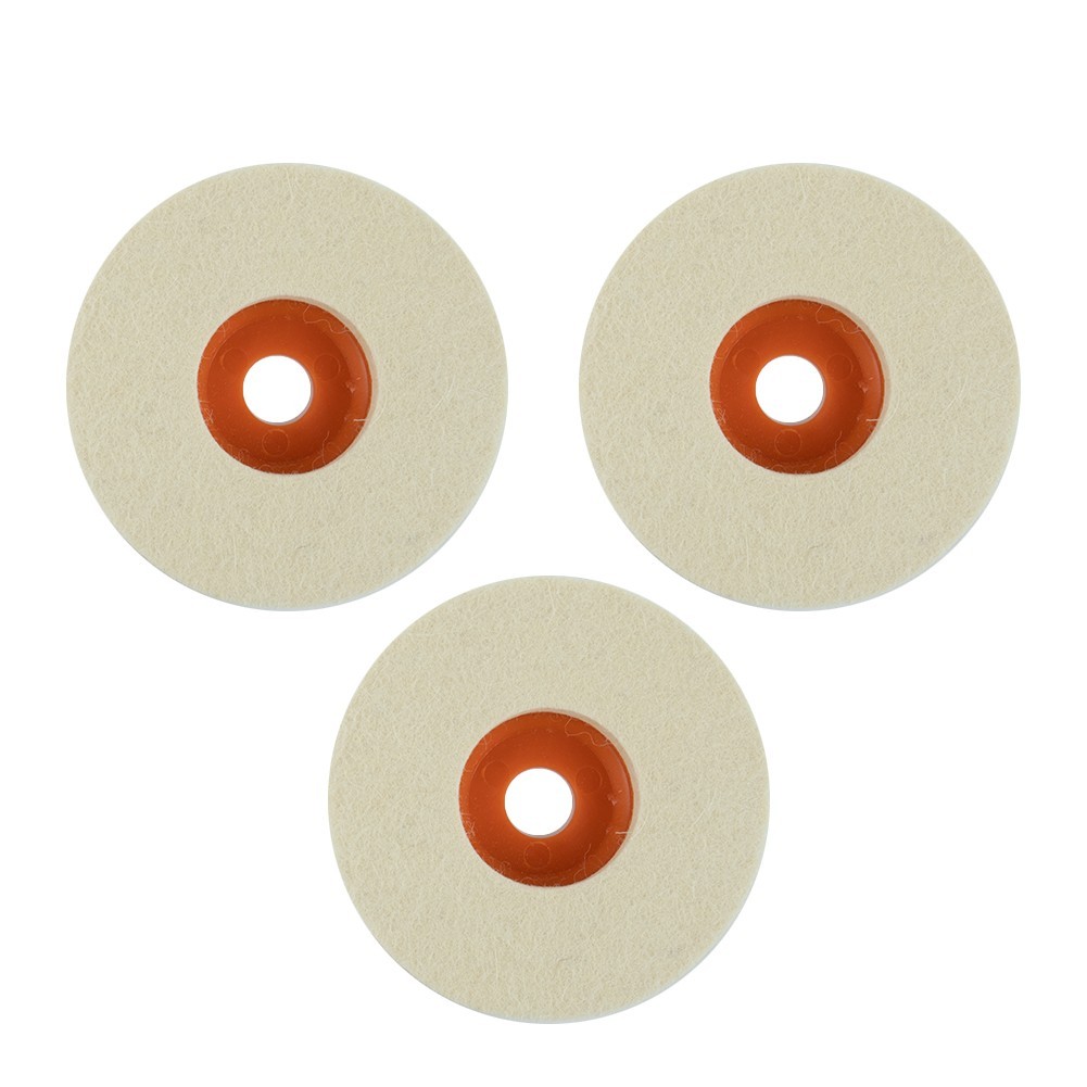 3pcs 4In 100mm Wool Polishing Wheel Buffing Angle Wheel Polishing Disc Abrasive