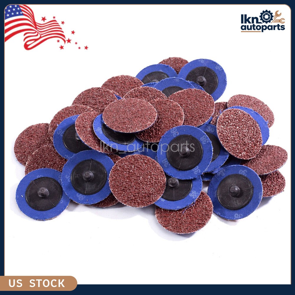 50PC 2 inch 36 Grit Aluminum Oxide Roll Lock Die Grinder Sanding Grinding Disc