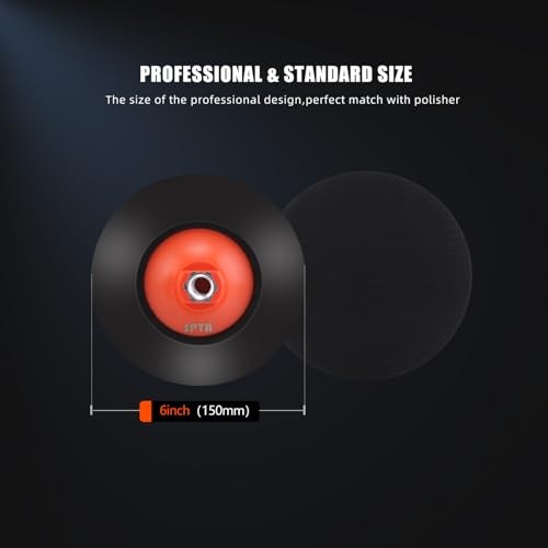 2Pcs RO Rotary Flexible Backing Plate, Hoop 6Inch (150mm) Orange M14 Thread