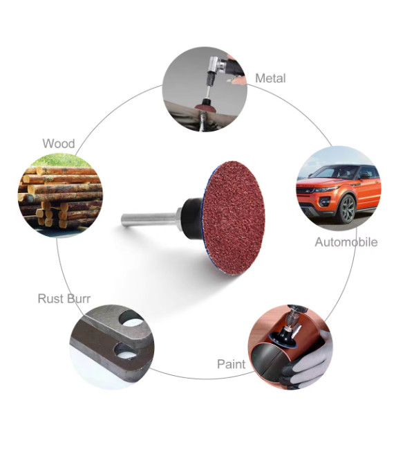 SIFANG 2 Inch R-type Abrasive Disc Sanding Disc Roll Lock Surface Pad
