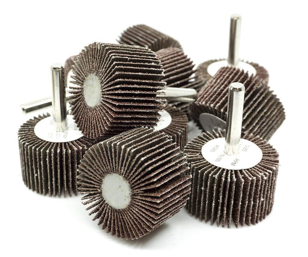 1-1/2x1x1/4″ Flap Wheel Sander for Drill Mounted Sanding Grinding 40 Grit-5 Pack